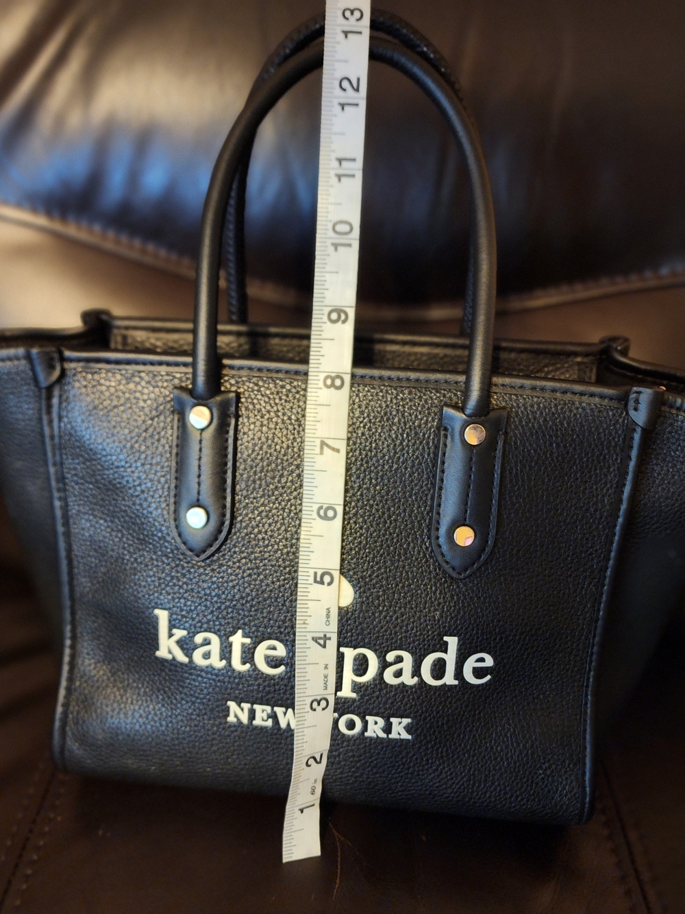 kate spade New York Black Leather Tote Bag - Picture 8 of 9